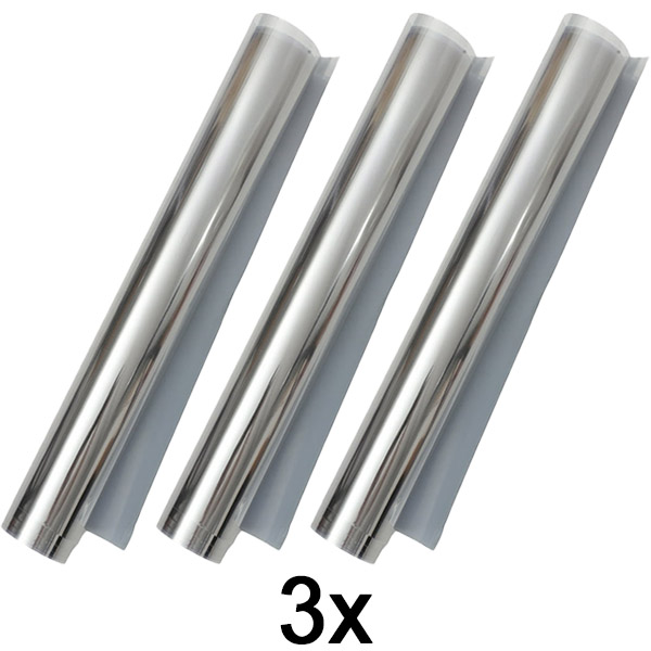 3x Papel de aluminio transparente autoadhesivo (45 x 200 cm) | FOILBLISS