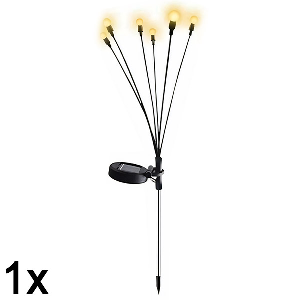 1x Guirnalda de luces solares con 6 bombillas LED | SOMPEX