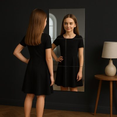 Espejos autoadhesivos con claridad HD (4 uds, 30x30 cm) | MIRRAZE